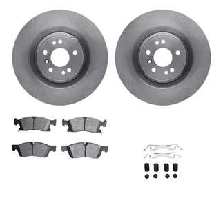 R1 Concepts WFWH1-63194 E- Line Series Brake Rotor W/ Ceramic Brake Pads & Hdw